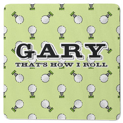 Golf Square Rubber Backed Coaster (Personalized)