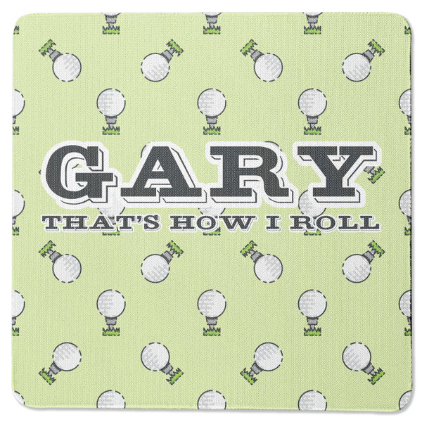 Custom Golf Square Rubber Backed Coaster (Personalized)