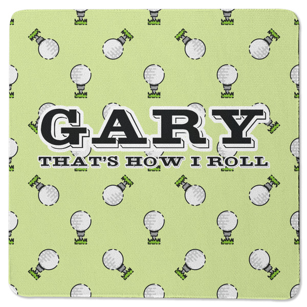 Golf Square Coaster Rubber Back - Single