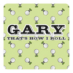 Golf Square Decal - Large (Personalized)