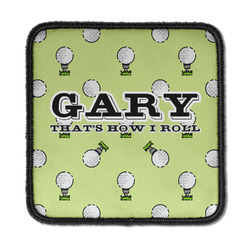 Golf Iron On Square Patch w/ Name or Text