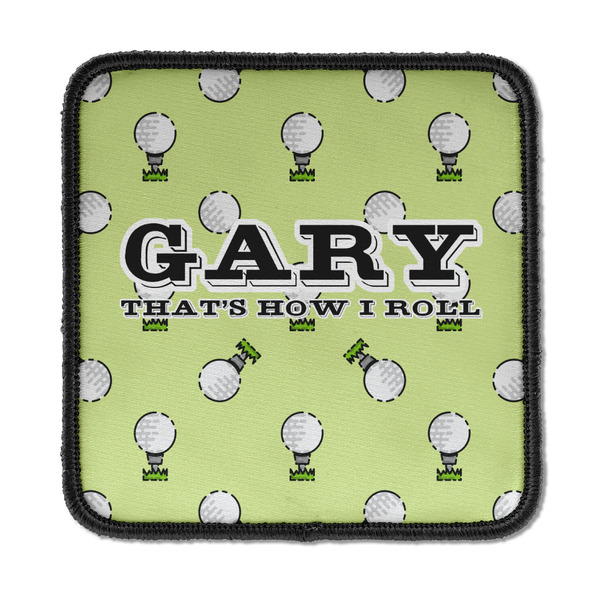 Custom Golf Iron On Square Patch w/ Name or Text