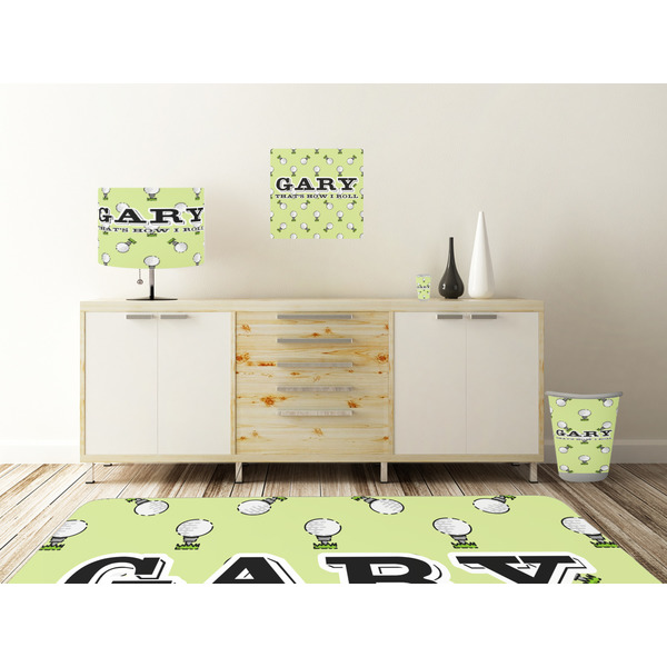 Golf Square Wall Decal Wooden Desk