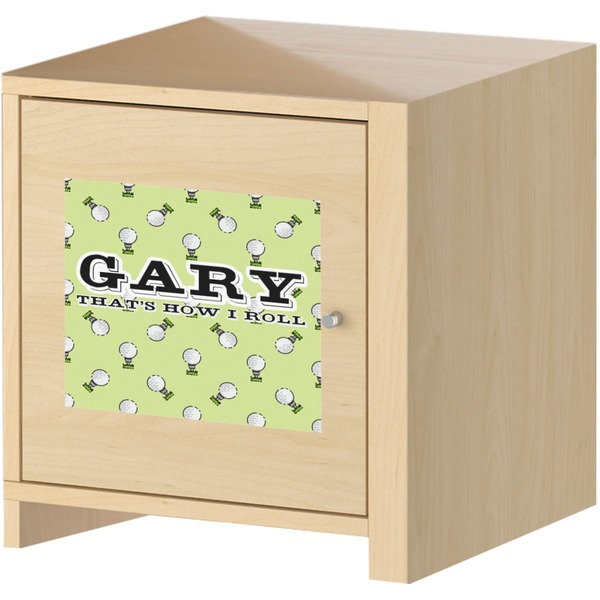 Golf Square Wall Decal on Wooden Cabinet