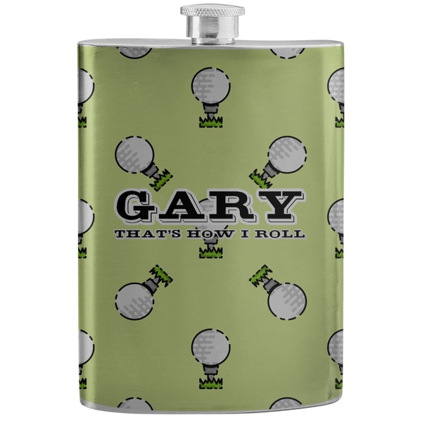 Custom Golf Stainless Steel Flask (Personalized)