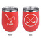 Golf Stainless Wine Tumblers - Coral - Double Sided - Approval