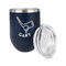 Golf Stainless Wine Tumblers - Navy - Double Sided - Alt View