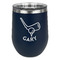 Golf Stainless Wine Tumblers - Navy - Double Sided - Front