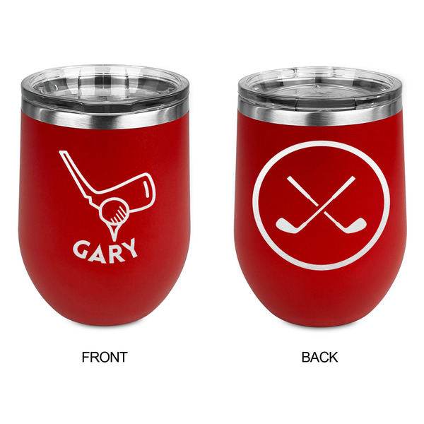 Golf Stainless Wine Tumblers - Red - Double Sided - Approval