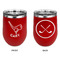 Golf Stainless Wine Tumblers - Red - Double Sided - Approval