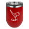 Golf Stainless Wine Tumblers - Red - Double Sided - Front