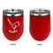 Golf Stainless Wine Tumblers - Red - Single Sided - Approval