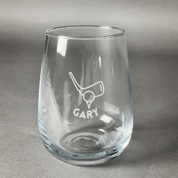 Golf Stemless Wine Glass - Engraved (Personalized)