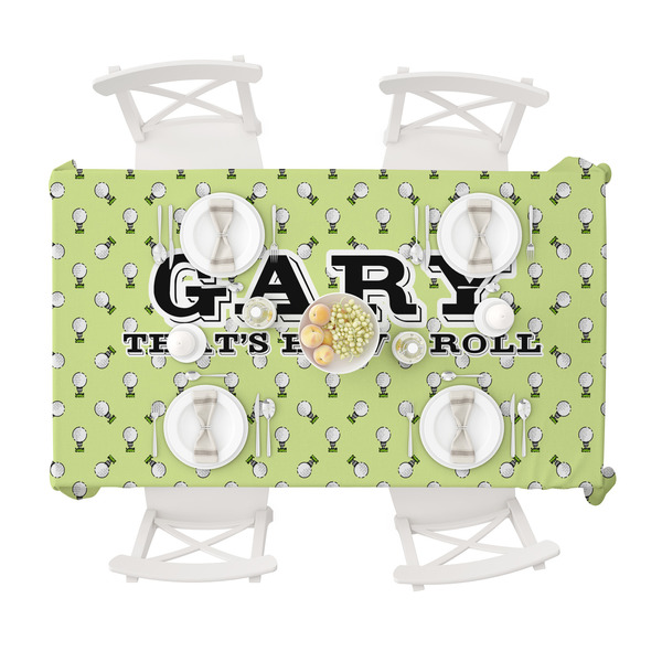 Golf Tablecloths (58"x102") - TOP VIEW (with plates)