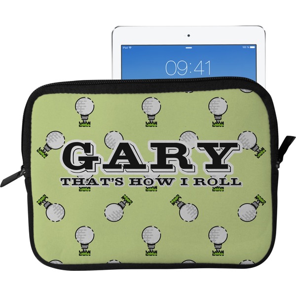 Custom Golf Tablet Case / Sleeve - Large (Personalized)