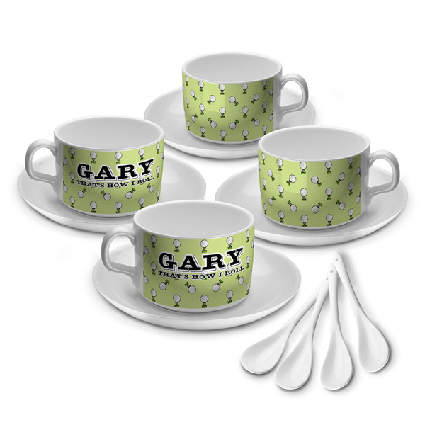 Custom Golf Tea Cup - Set of 4 (Personalized)