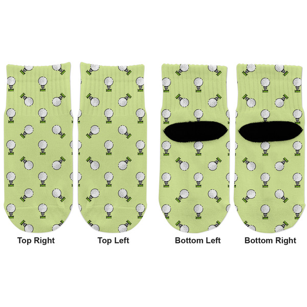 Golf Toddler Ankle Socks - Double Pair - Front and Back - Apvl