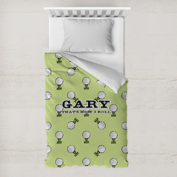 Golf Toddler Duvet Cover w/ Name or Text
