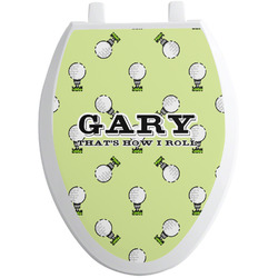 Golf Toilet Seat Decal - Elongated (Personalized)