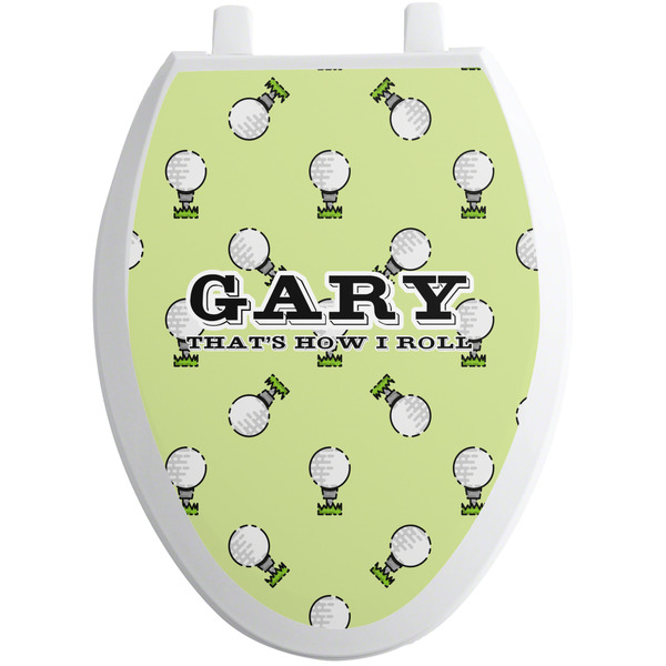 Golf Toilet Seat Decal Elongated