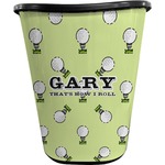 Golf Waste Basket - Single Sided (Black) (Personalized)