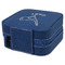Golf Travel Jewelry Boxes - Leather - Navy Blue - View from Rear