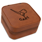 Golf Travel Jewelry Box - Leather (Personalized)
