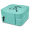 Golf Travel Jewelry Boxes - Leather - Teal - View from Rear