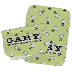 Golf Burp Cloths - Fleece - Set of 2 w/ Name or Text