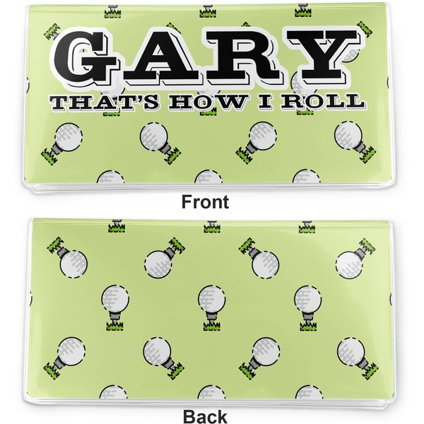 Golf Vinyl Check Book Cover - Front and Back