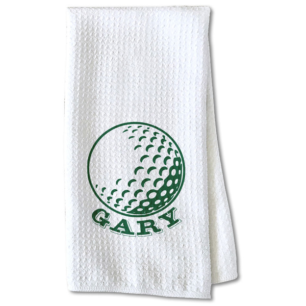 Custom Golf Kitchen Towel - Waffle Weave - Partial Print (Personalized)