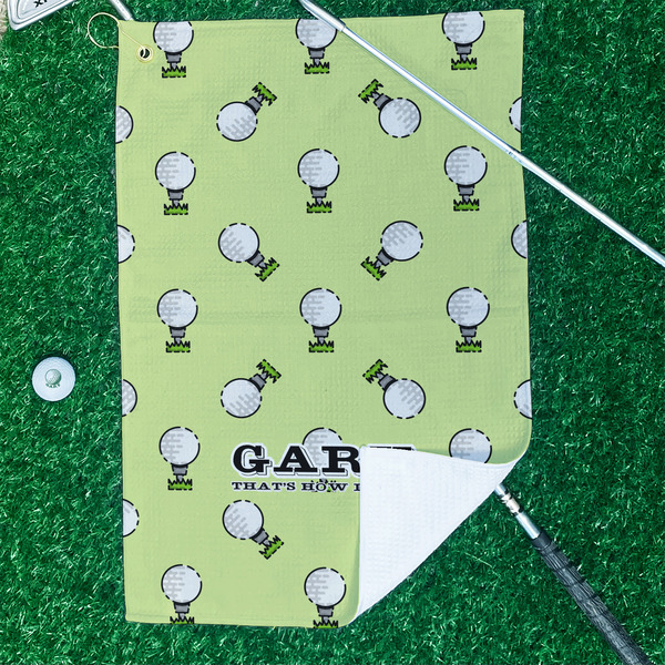 Golf Waffle Weave Golf Towel - In Context