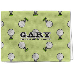 Golf Kitchen Towel - Waffle Weave (Personalized)