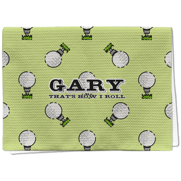 Custom Golf Kitchen Towel - Waffle Weave - Full Color Print (Personalized)