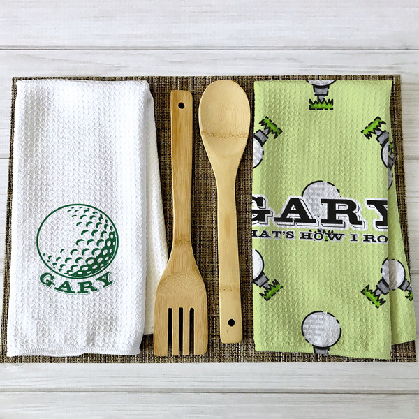 Golf Waffle Weave Towels - 2 Print Styles