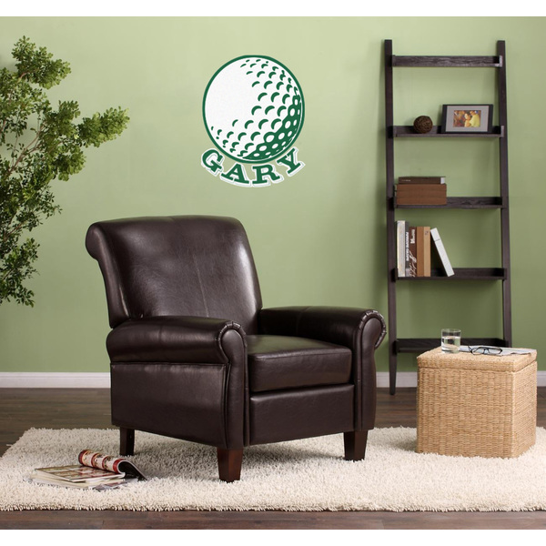 Golf Wall Graphic on Living Room Wall