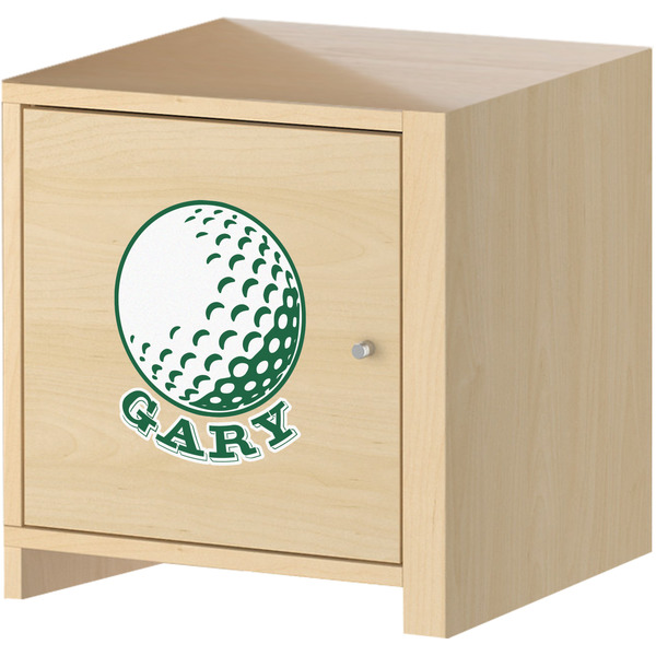 Golf Wall Graphic on Wooden Cabinet