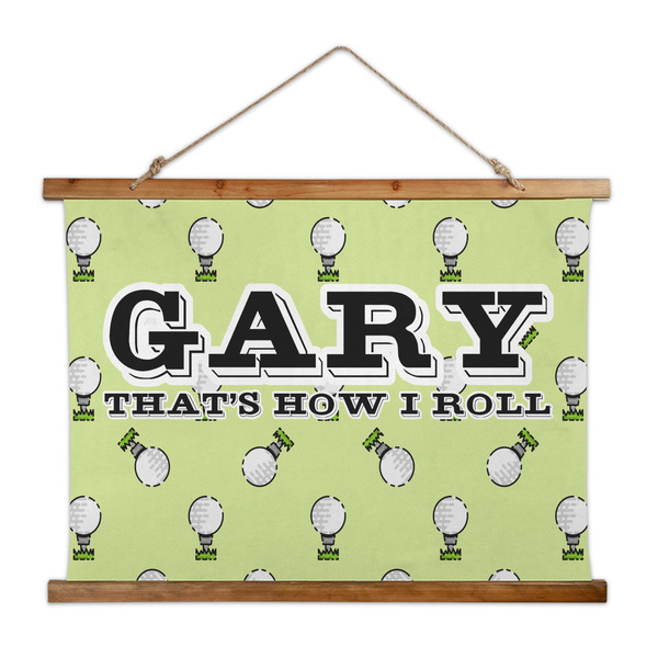Custom Golf Wall Hanging Tapestry - Wide (Personalized)