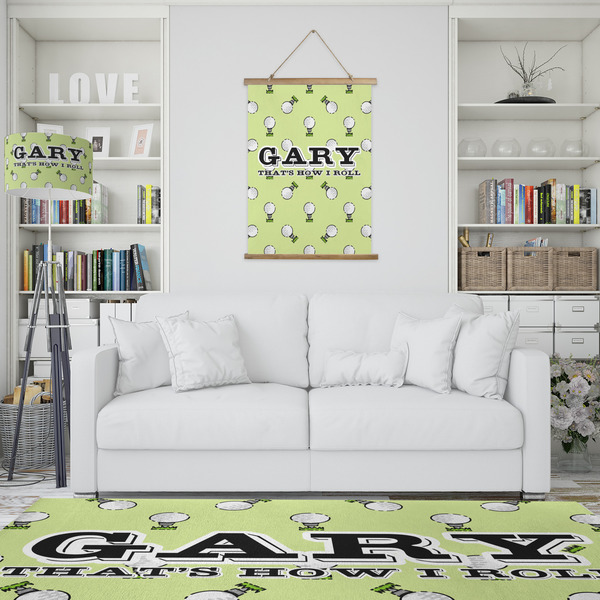 Golf Wall Hanging Tapestry - Portrait - IN CONTEXT