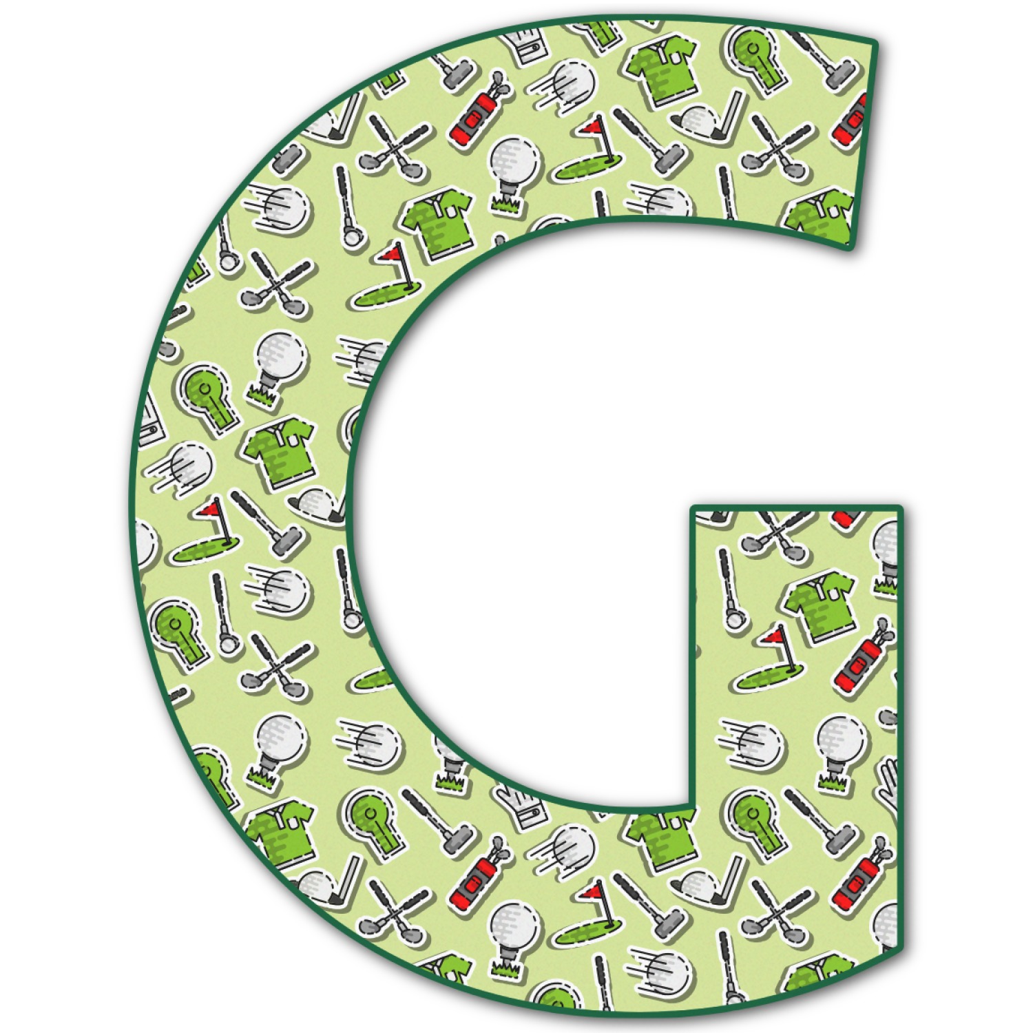 Custom Golf Letter Decal Small (Personalized) YouCustomizeIt