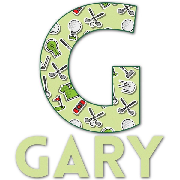 Custom Golf Name & Initial Decal - Up to 9"x9" (Personalized)