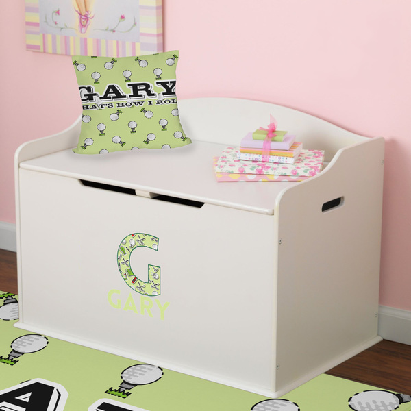 Golf Wall Name & Initial Small on Toy Chest