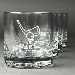 Golf Whiskey Glasses (Set of 4) (Personalized)