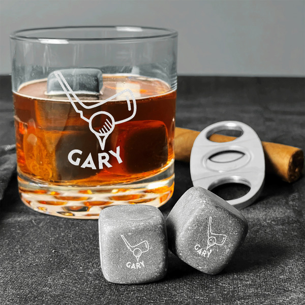 Golf Whiskey Stones - Set of 3 - In Context