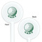 Golf White Plastic 5.5" Stir Stick - Double Sided - Round - Front & Back