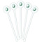 Golf White Plastic 5.5" Stir Stick - Fan View