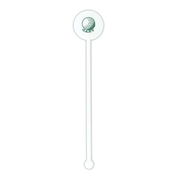 Golf White Plastic 5.5" Stir Stick - Round - Single Stick