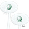 Golf White Plastic 7" Stir Stick - Double Sided - Oval - Front & Back