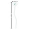 Golf White Plastic 7" Stir Stick - Oval - Dimensions
