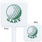 Golf White Plastic Stir Stick - Double Sided - Approval